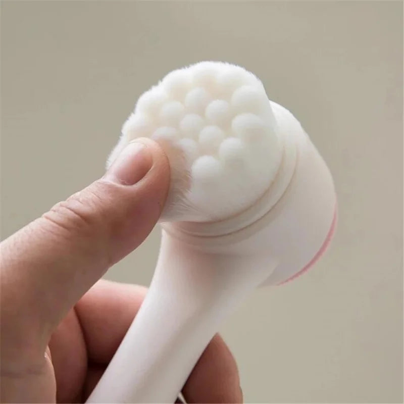 Escova Facial Dual-Action 3D – Limpeza Profunda e Massagem Relaxante