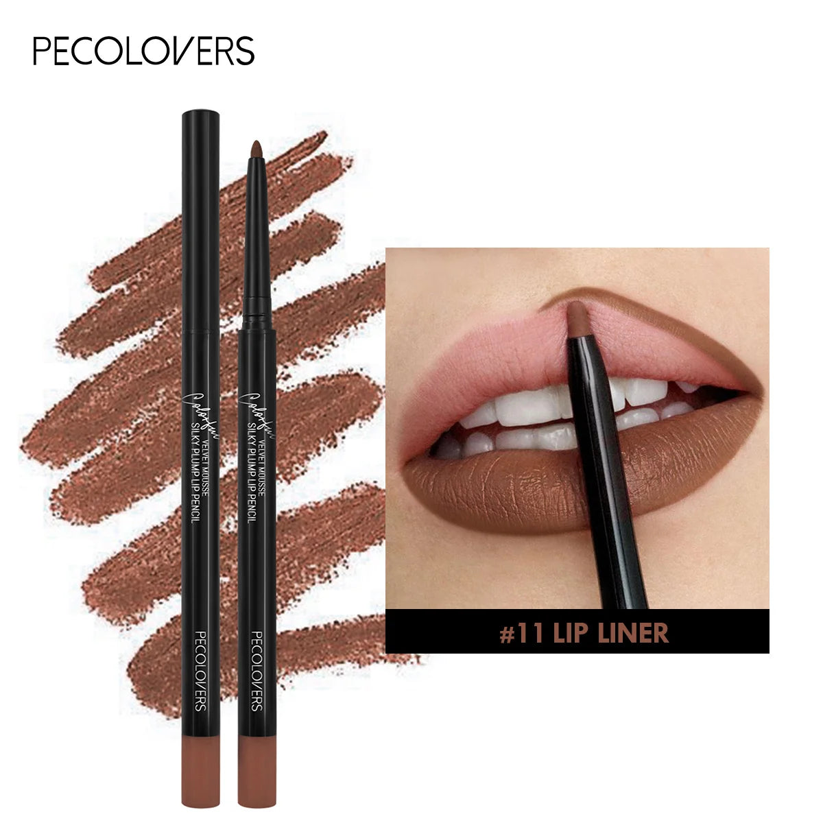 12 Cores Lápis de Contorno Labial Precision – Definição Perfeita, Longa Duração Á Prova Dágua