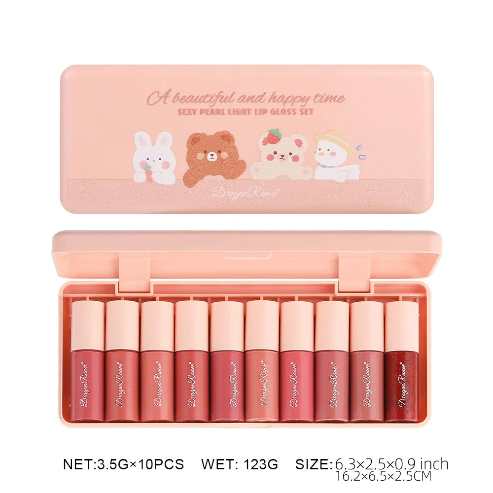 Combo Gloss Labial Dragon Ranee – Hidratação Intensa e Brilho Espelhado.