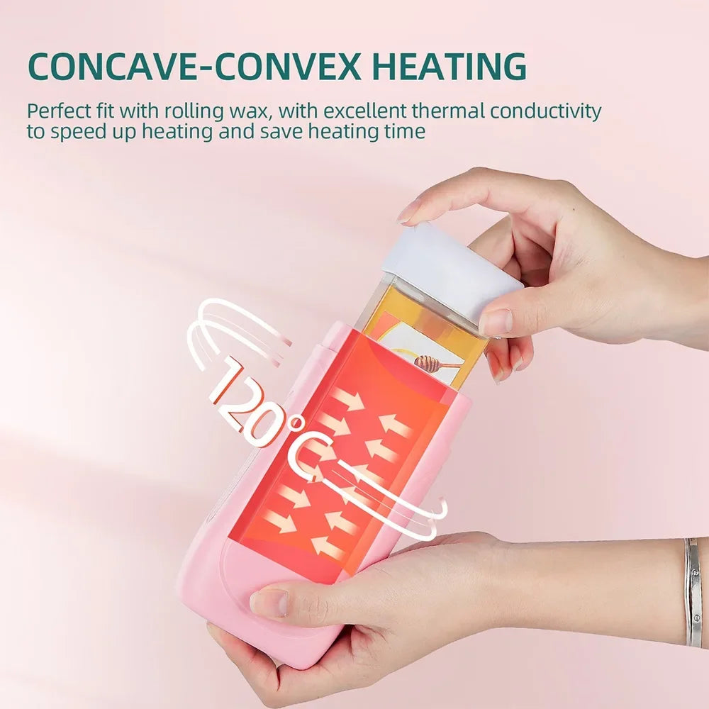 Kit de Depilação Roll-On Profissional Foreverlily – Sistema Aquecedor Completo para Rosto e Corpo