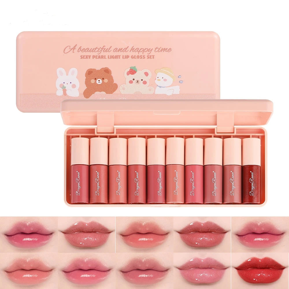Combo Gloss Labial Dragon Ranee – Hidratação Intensa e Brilho Espelhado.