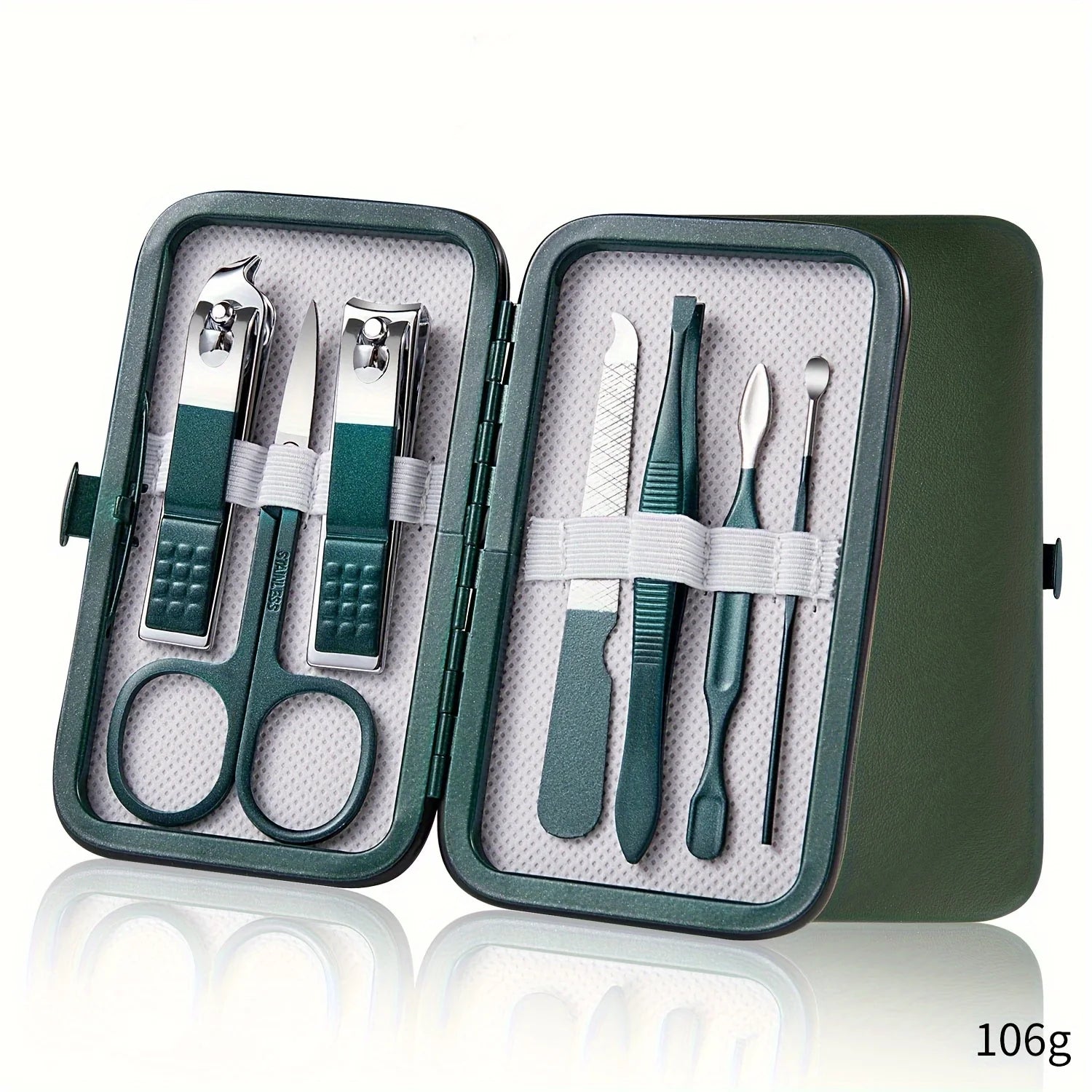 7/10/12/18 Peças Kit Manicure Profissional em Aço Inox – Estojo de Luxo