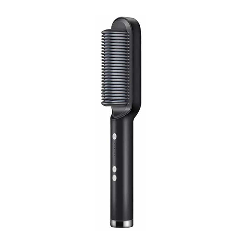 Escova Alisadora Elétrica Profissional - Tecnologia Anti-Frizz