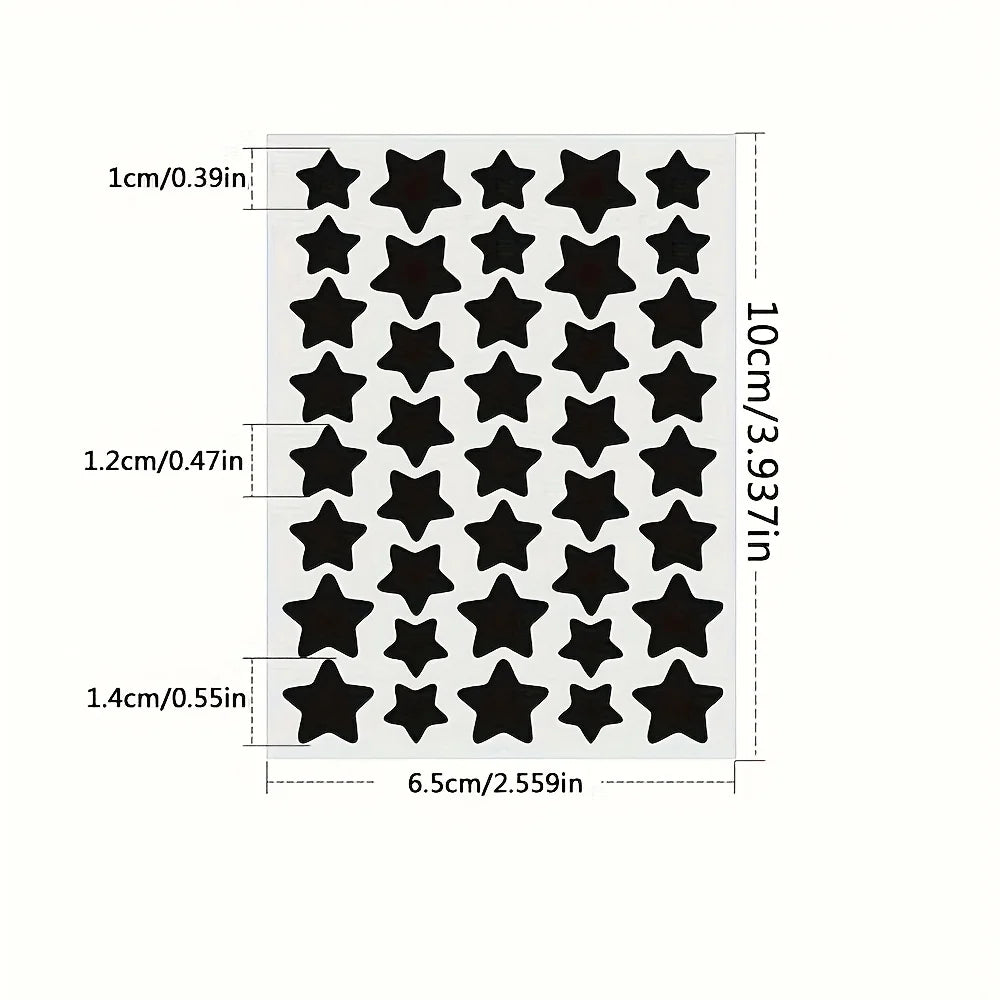 240PCS Adesivos Secativos Superstar – Estrelas Coloridas e Brilhantes para Espinhas