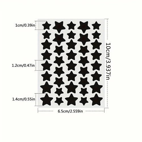 240PCS Adesivos Secativos Superstar – Estrelas Coloridas e Brilhantes para Espinhas