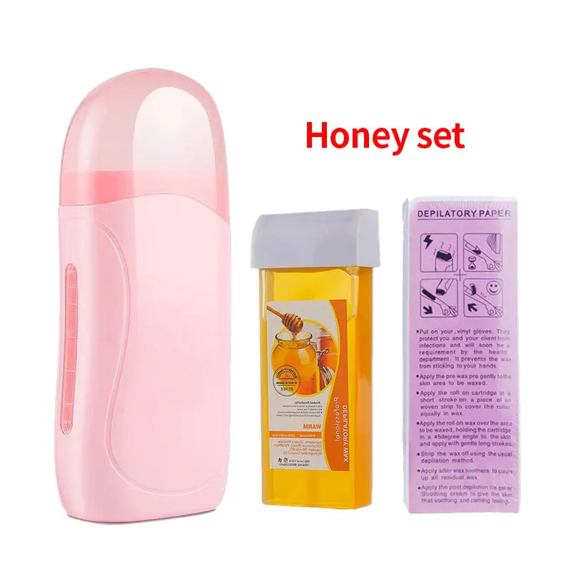 Kit de Depilação Roll-On Profissional Foreverlily – Sistema Aquecedor Completo para Rosto e Corpo