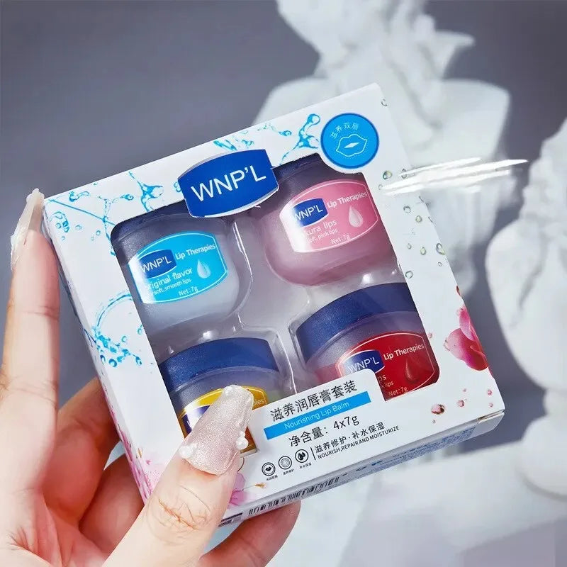 KIT 4/6/8 Unidades Lip Balm Natural – Hidratação Profunda e Brilho de Geleia (Jelly)
