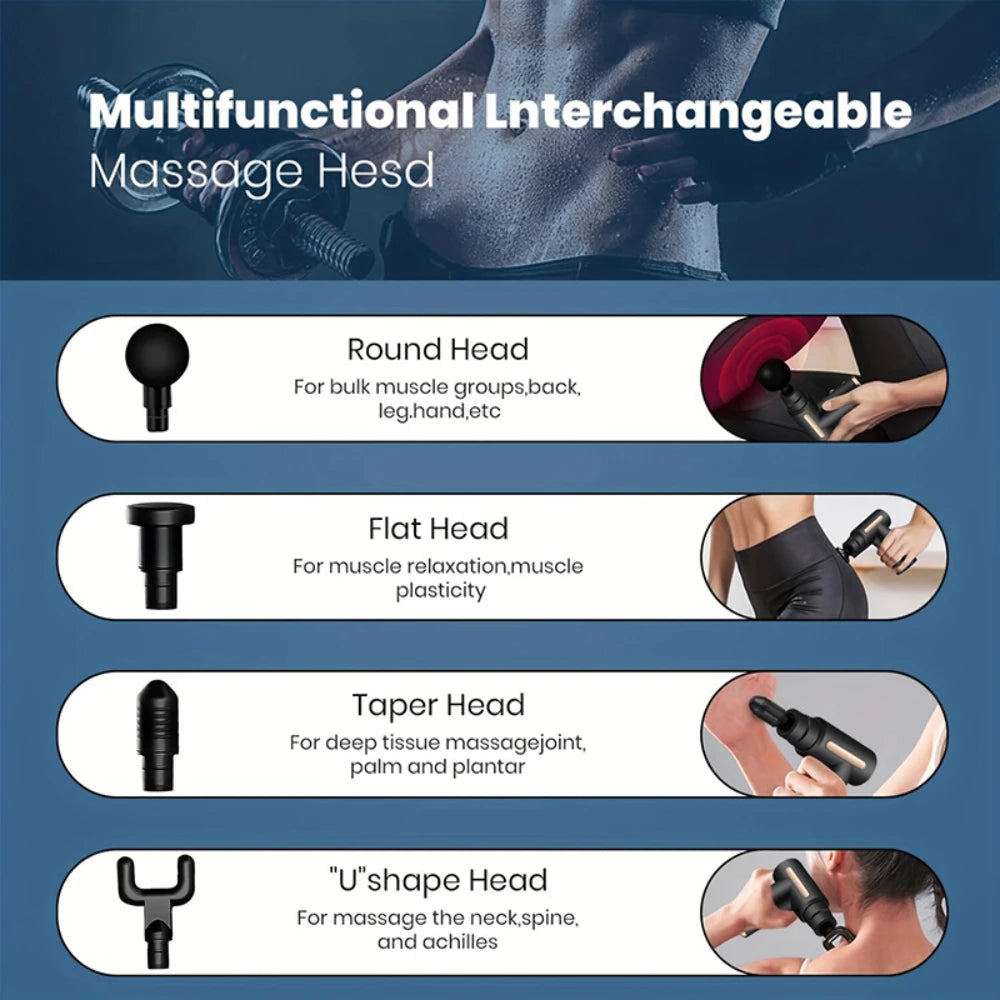 Pistola Massageadora Fascial Pro – Alta Performance para Recuperação Muscular