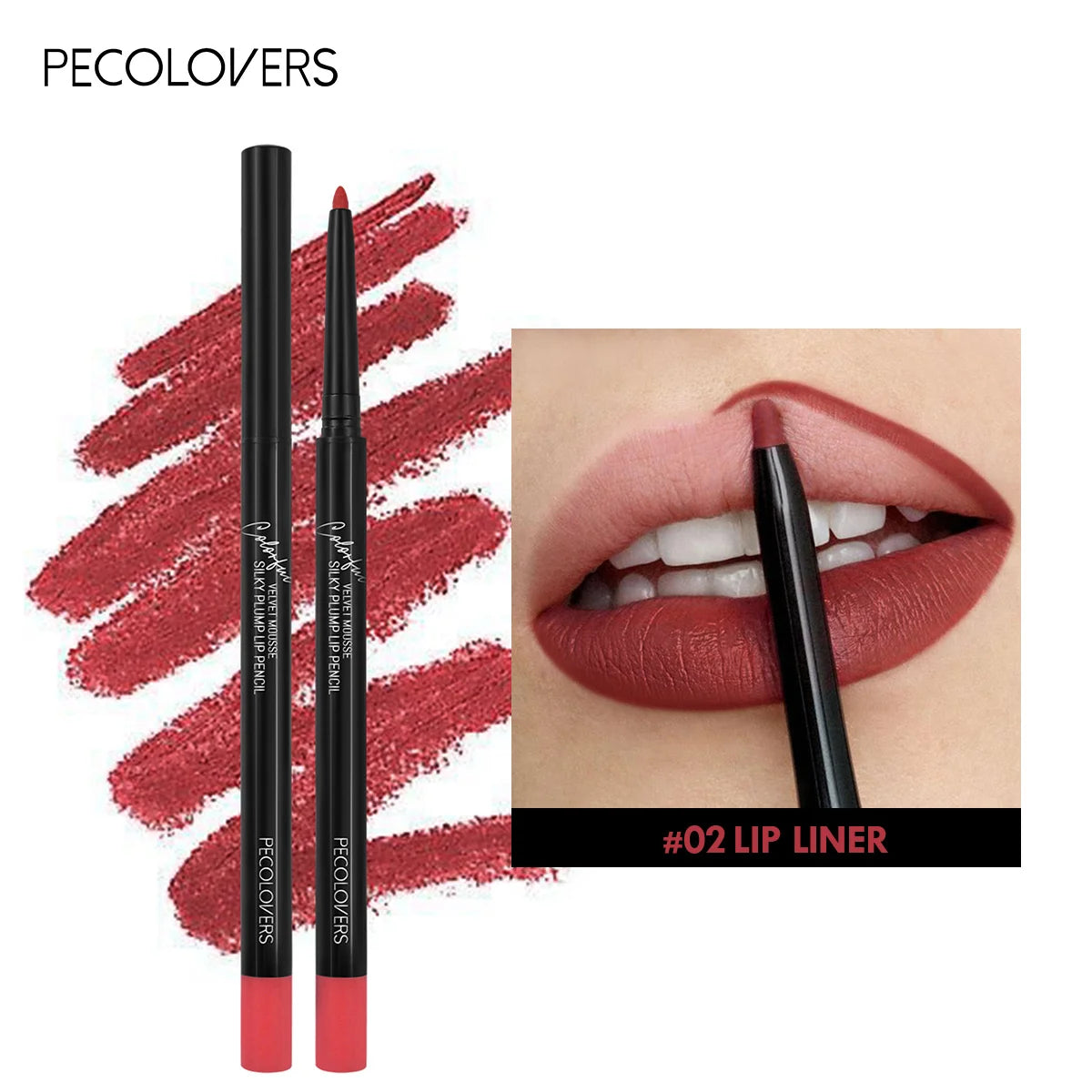 12 Cores Lápis de Contorno Labial Precision – Definição Perfeita, Longa Duração Á Prova Dágua
