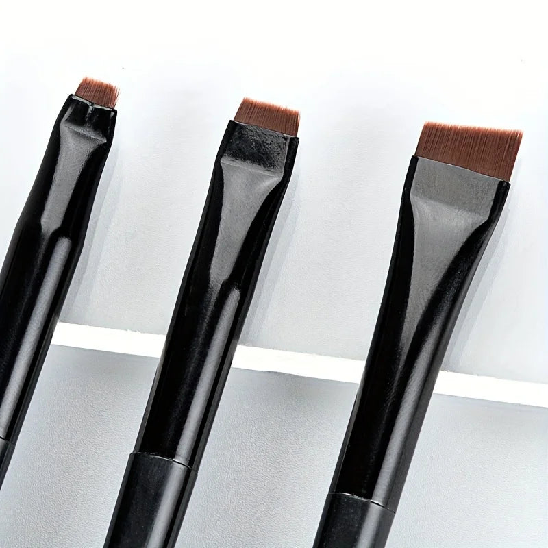 3pcs Kit de Pincéis Precision Blade: O Segredo do Delineado Ultra-Fino