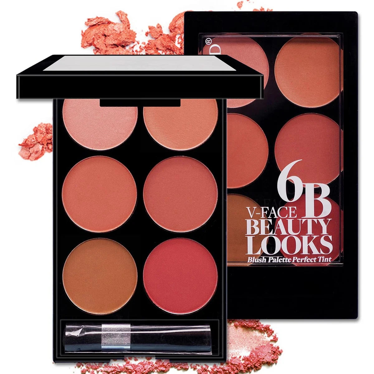 6 Cores Blush Facial Long-Lasting T323 – Cor Radiante e Longa Duração.
