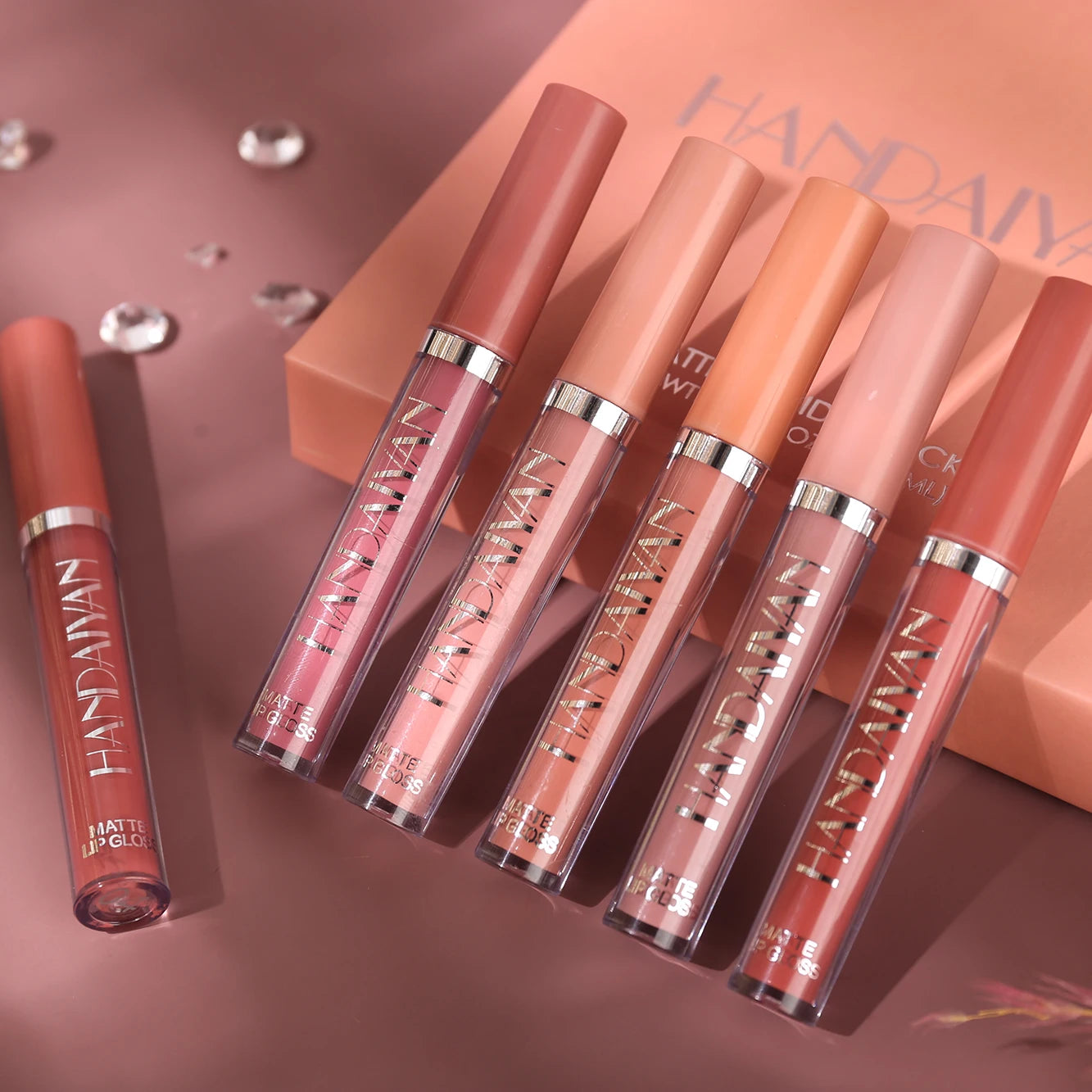 HANDAIYAN Kit Batom Líquido 6 Cores – Longa Duração e Alta Pigmentação