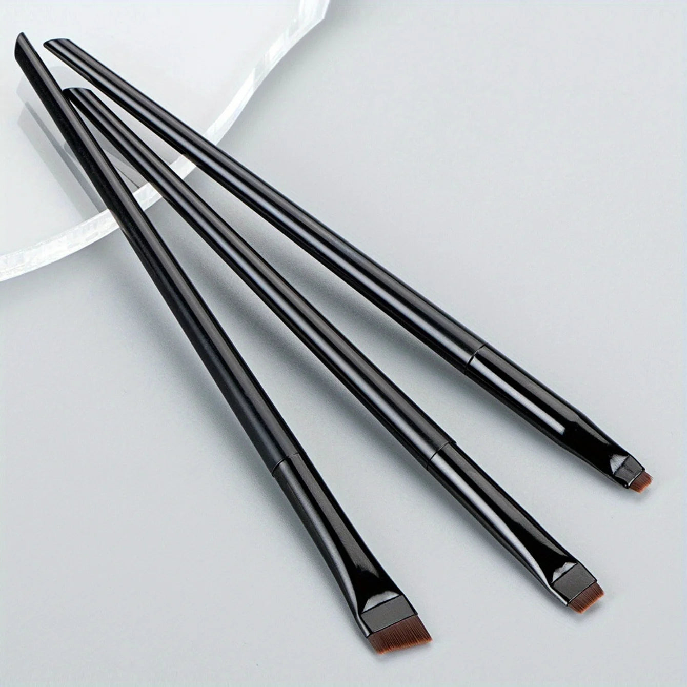 3pcs Kit de Pincéis Precision Blade: O Segredo do Delineado Ultra-Fino