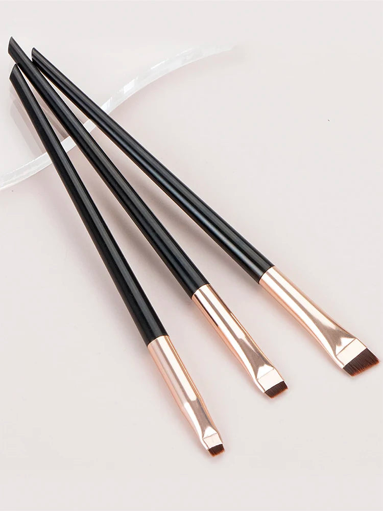 3pcs Kit de Pincéis Precision Blade: O Segredo do Delineado Ultra-Fino