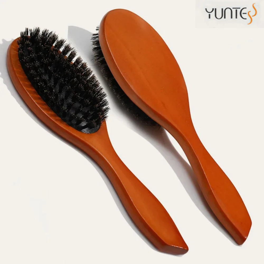 Pente Natural Desembaraçante YUNTES – Design Anatômico para Cabelos Livres de Nós