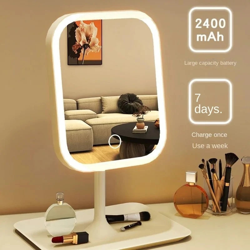 Espelho de Vidro Premium com Luz LED – Design Slim e Certificação CE.