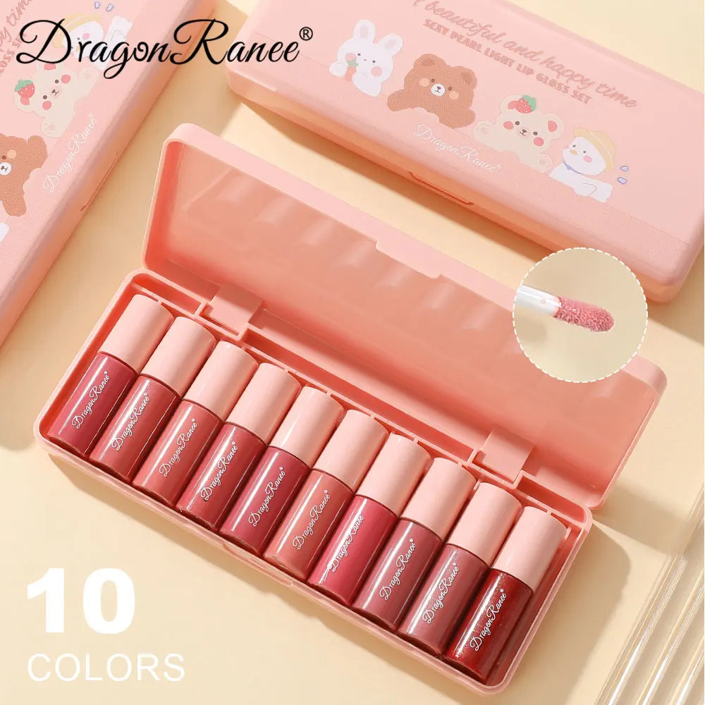 Combo Gloss Labial Dragon Ranee – Hidratação Intensa e Brilho Espelhado.