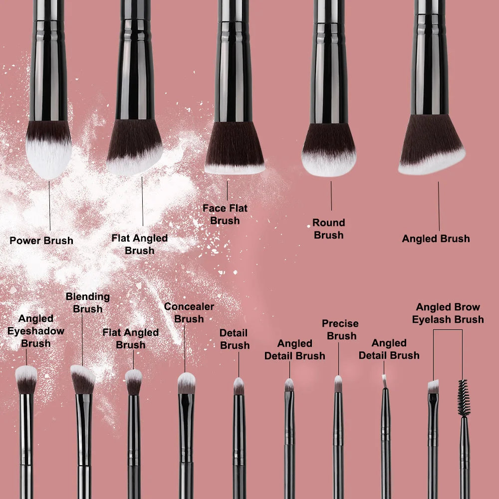 Kit VANDER Luxury 14 Peças: Cerdas de Cabra e Qualidade Profissional