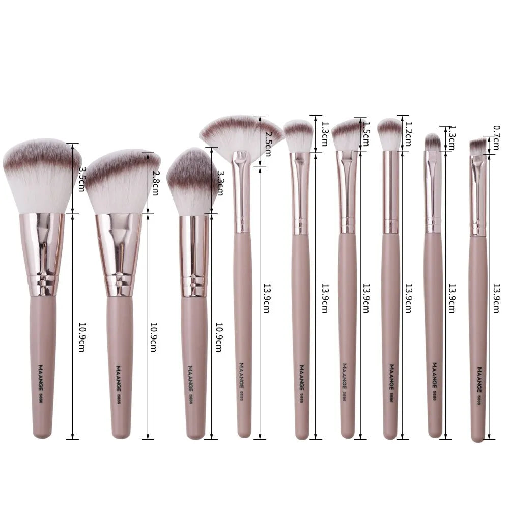 Pincéis de Maquiagem Profissionais MAANGE – Cerdas Super Macias e Design Elegante