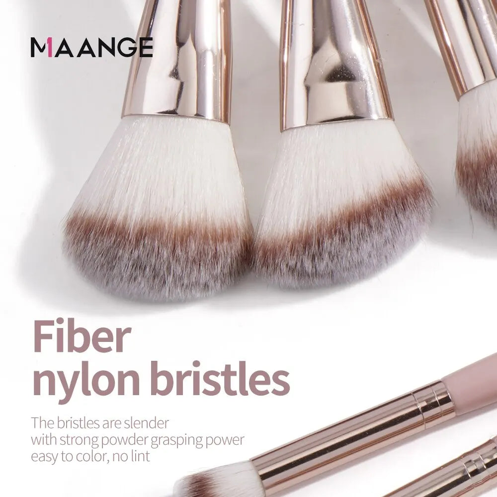 Pincéis de Maquiagem Profissionais MAANGE – Cerdas Super Macias e Design Elegante