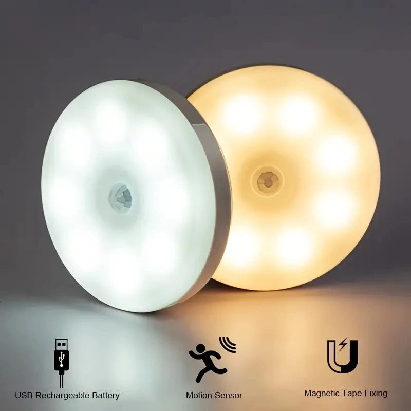 Luminária LED com Sensor de Movimento – Ativação Automática e Sem Fio