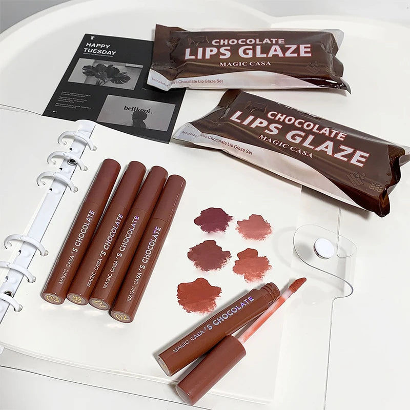 Kit Chocolate Five: 5 Batons Líquidos Matte com Efeito Aveludado