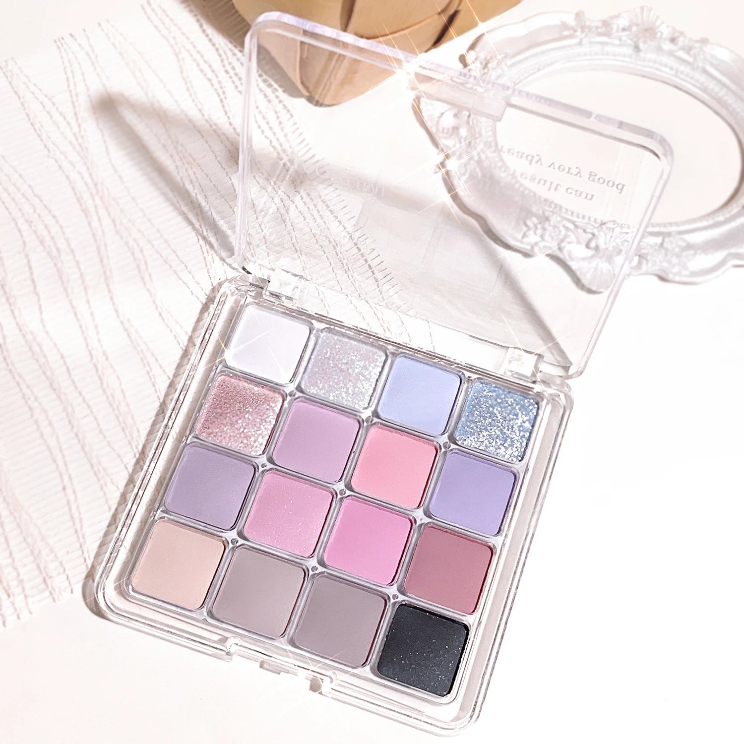 Paleta de Sombras XIAOYUMI 16 Cores – Tons Terrosos, Matte e Glitter.