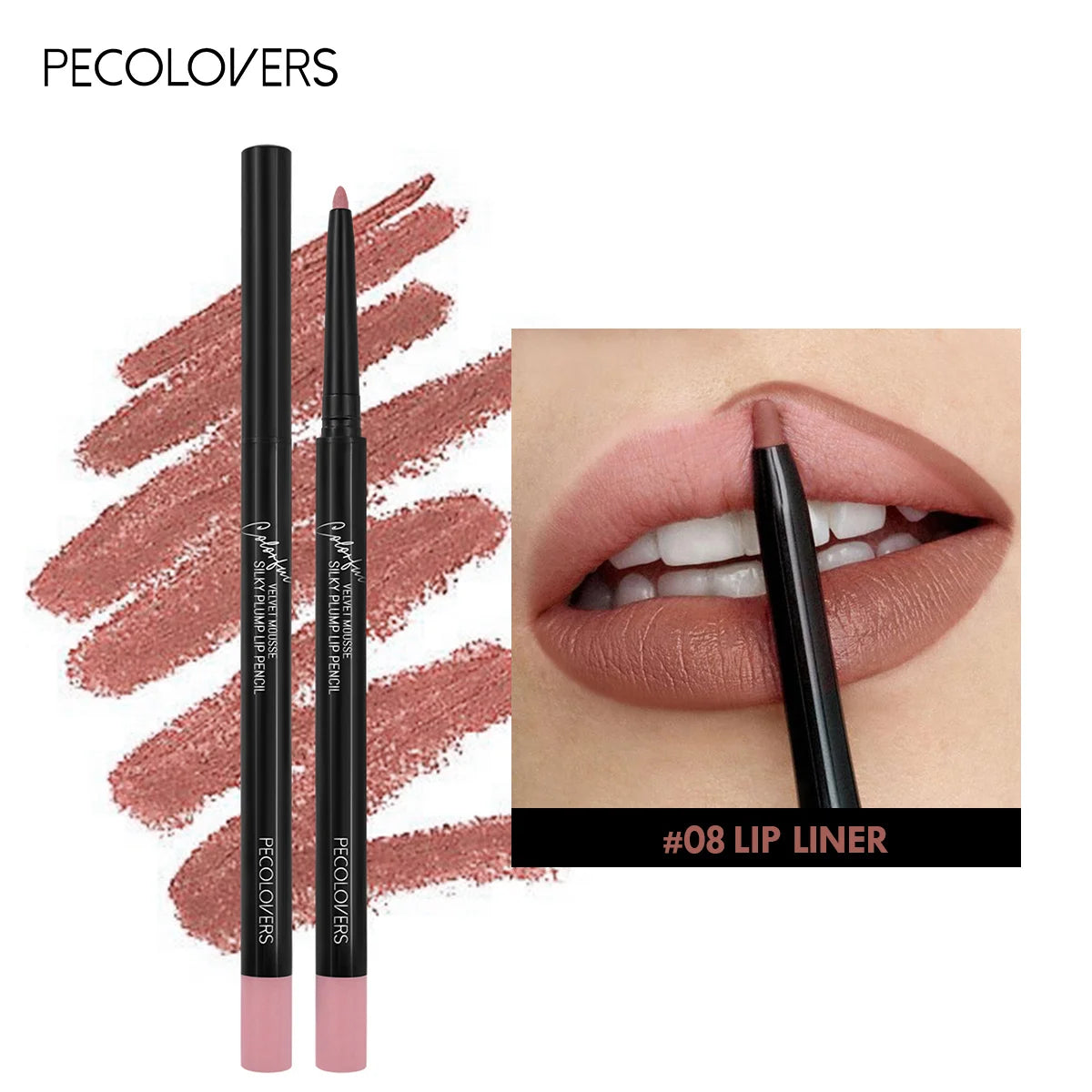 12 Cores Lápis de Contorno Labial Precision – Definição Perfeita, Longa Duração Á Prova Dágua