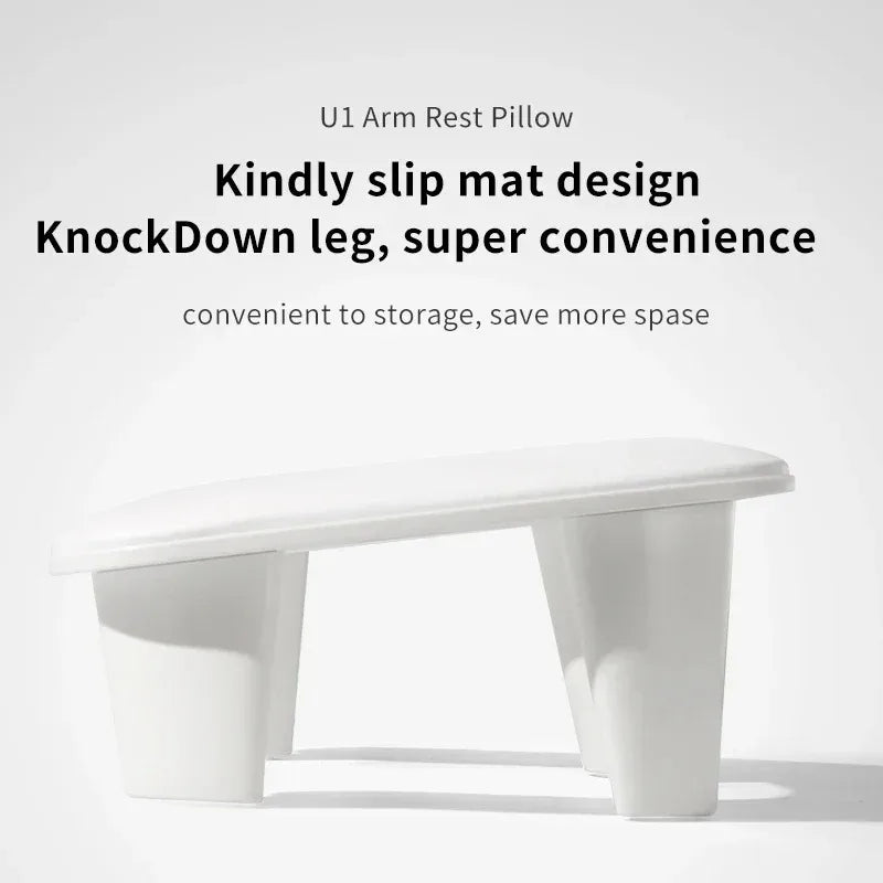 Apoio de Mão Ergonômico para Manicure: Suporte Inclinado em Couro PU com Base Removível