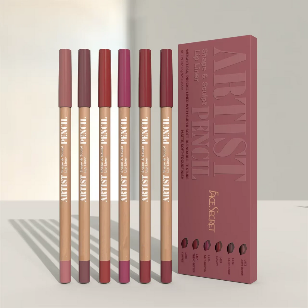 Face Secret Lip Liner Set – Lápis Labial de Alta Precisão e Longa Duração