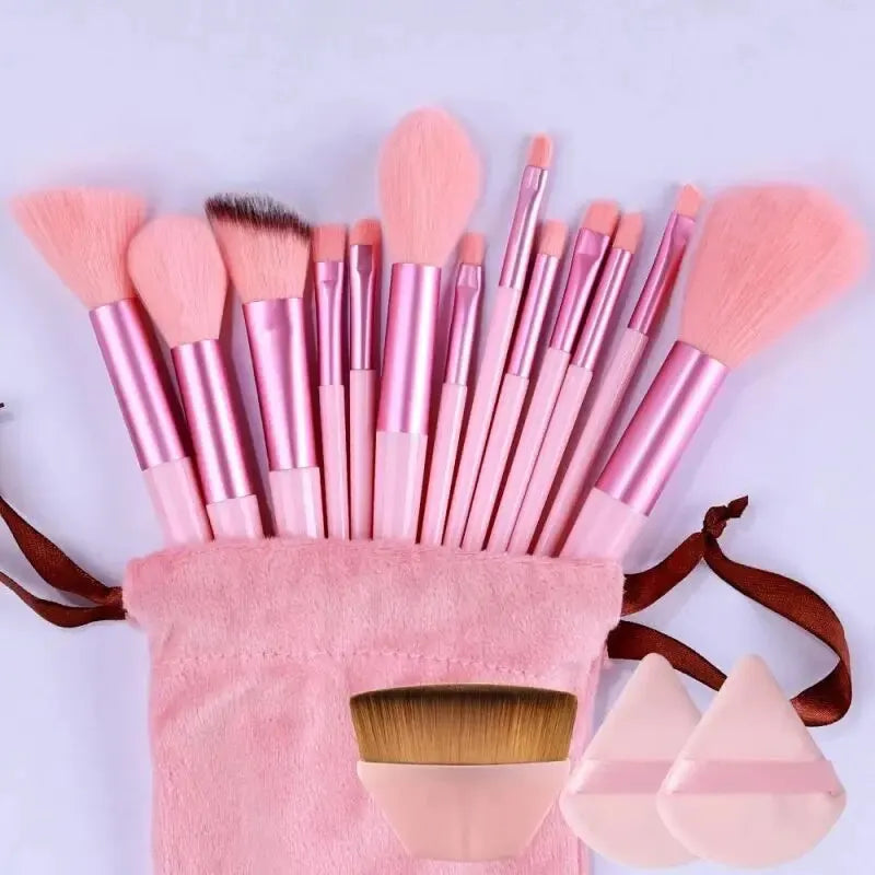 Mega Kit de Maquiagem Profissional: Até 16 Pincéis + Esponjas e Bag de Luxo