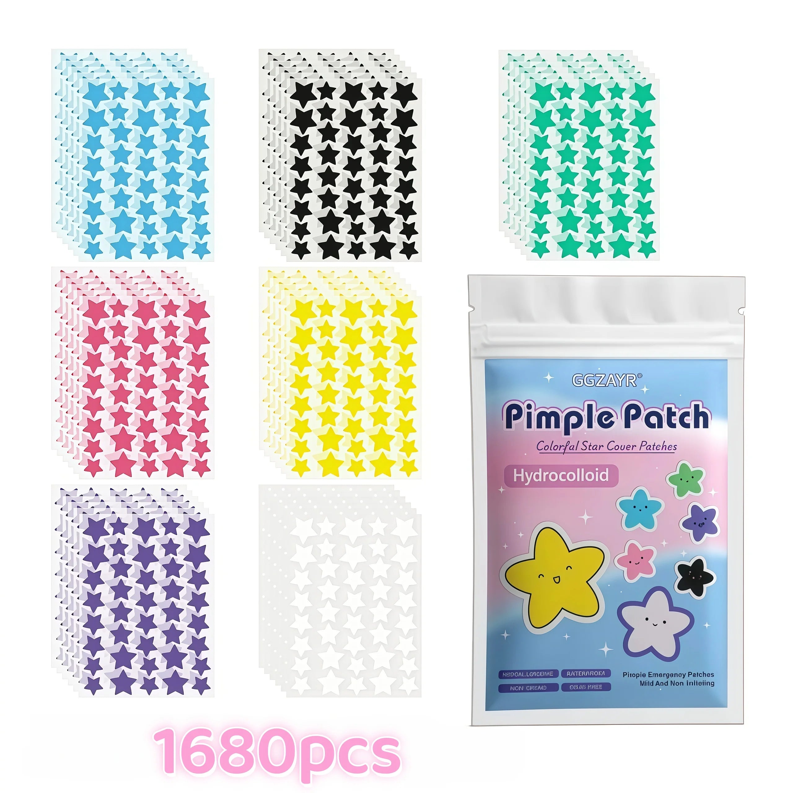 280/1120/1680pcs Mega Combo Adesivos Secativos de Espinhas (Tratamento Completo)