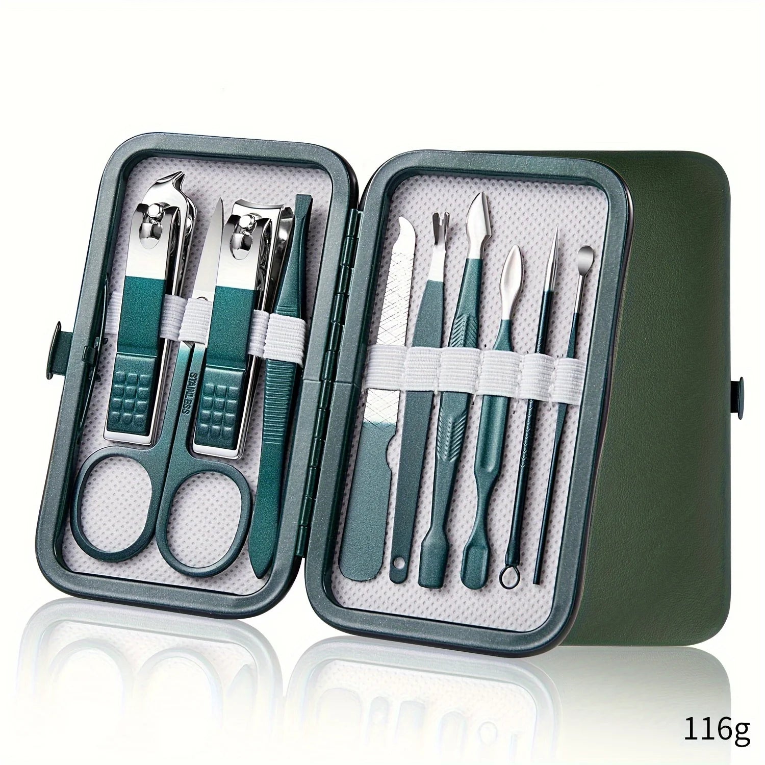 7/10/12/18 Peças Kit Manicure Profissional em Aço Inox – Estojo de Luxo