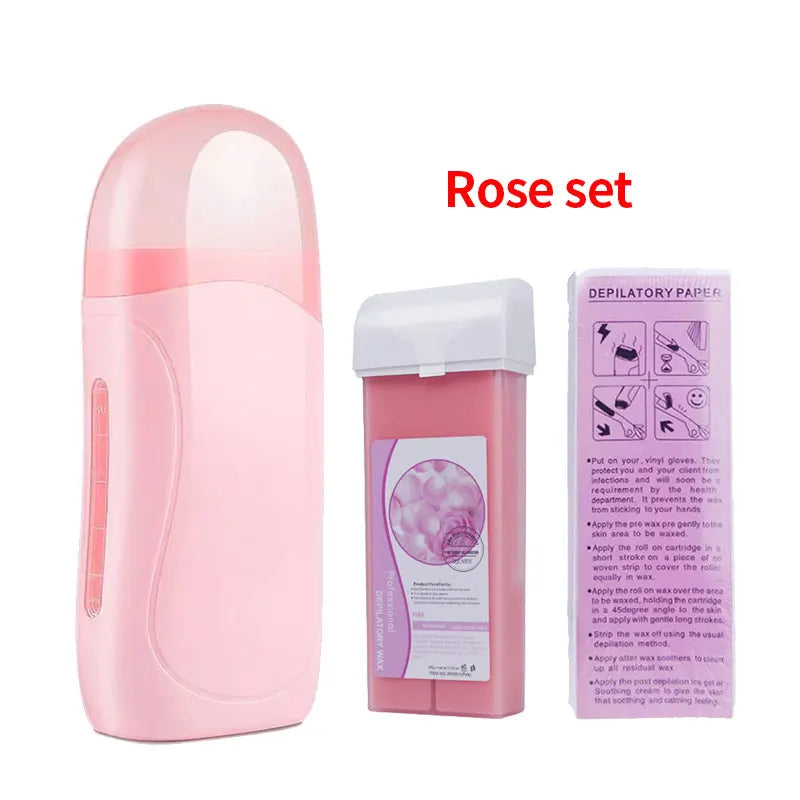 Kit de Depilação Roll-On Profissional Foreverlily – Sistema Aquecedor Completo para Rosto e Corpo