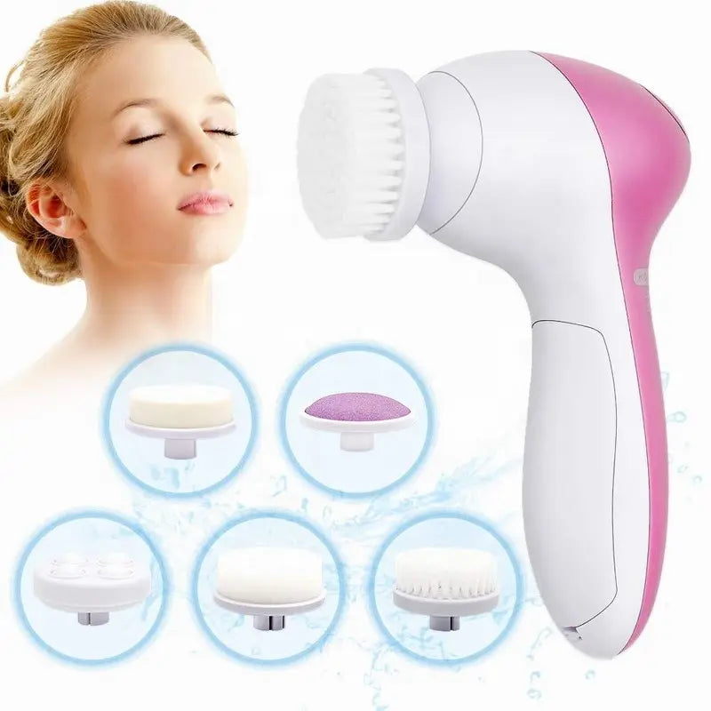 Sistema de Limpeza Facial 5 em 1 – Spa Facial Elétrico Gold Edition