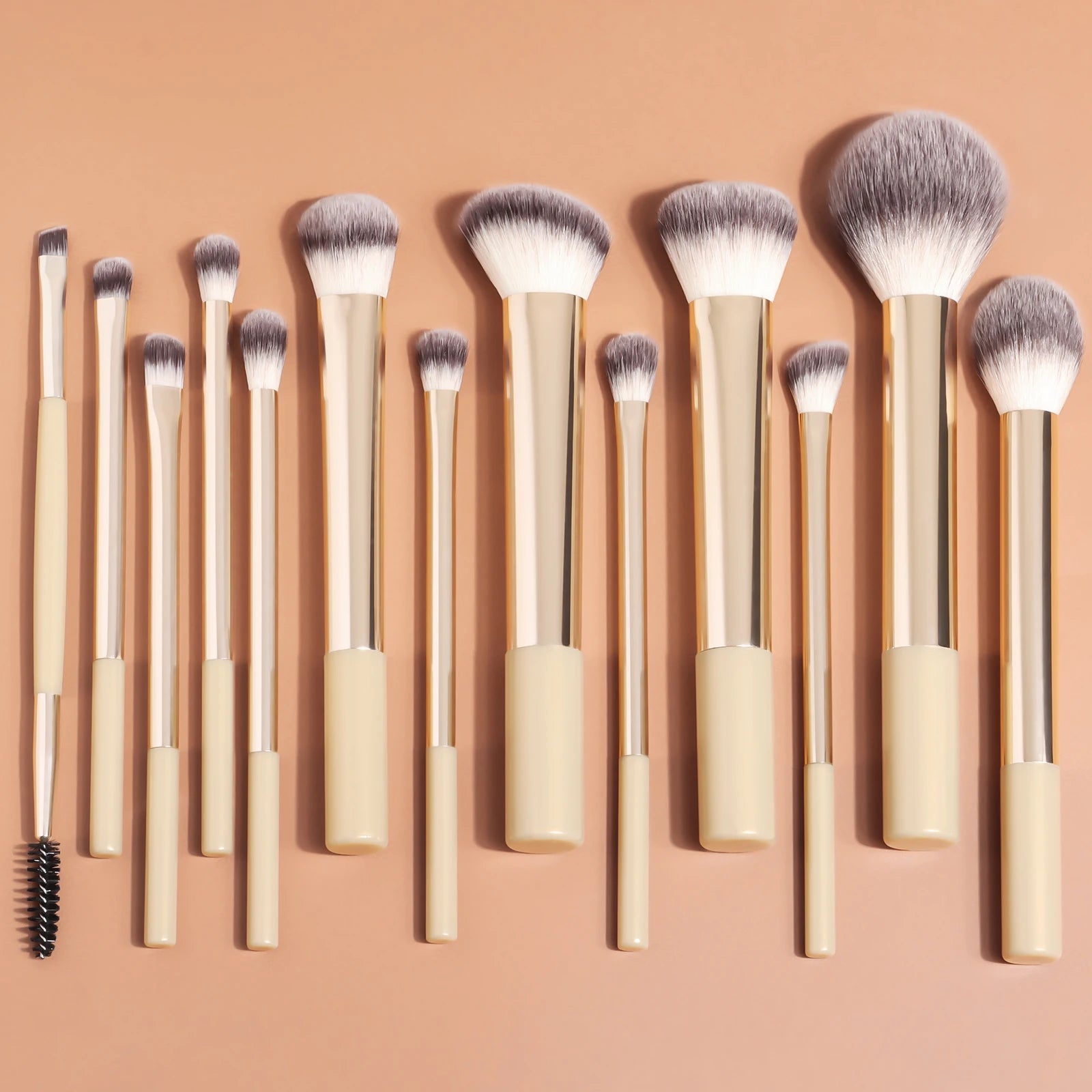 Kit Profissional de Maquiagem Ronshadow – 13 Pincéis Essenciais para Rosto e Olhos.
