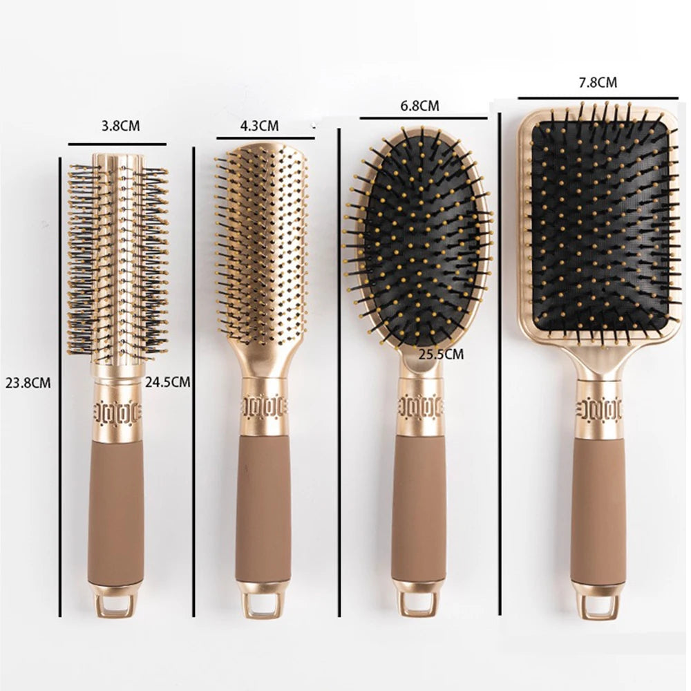 CALIYI Kit 4 Escovas de Cabelo Profissionais – Desembaraço e Massagem Capilar.