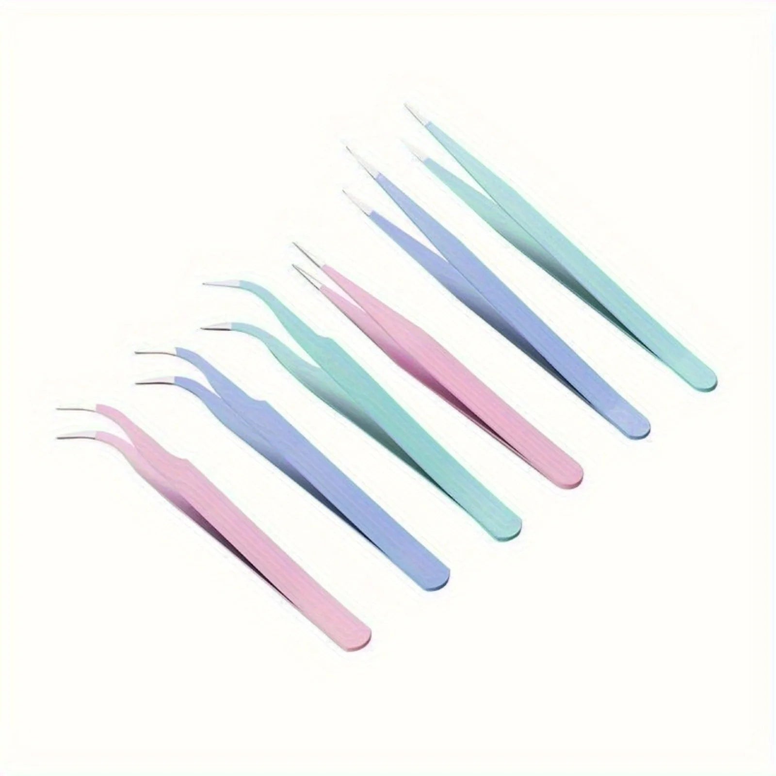 Kit Pinças Color Edition – Precisão Cirúrgica para Cílios e Sobrancelhas
