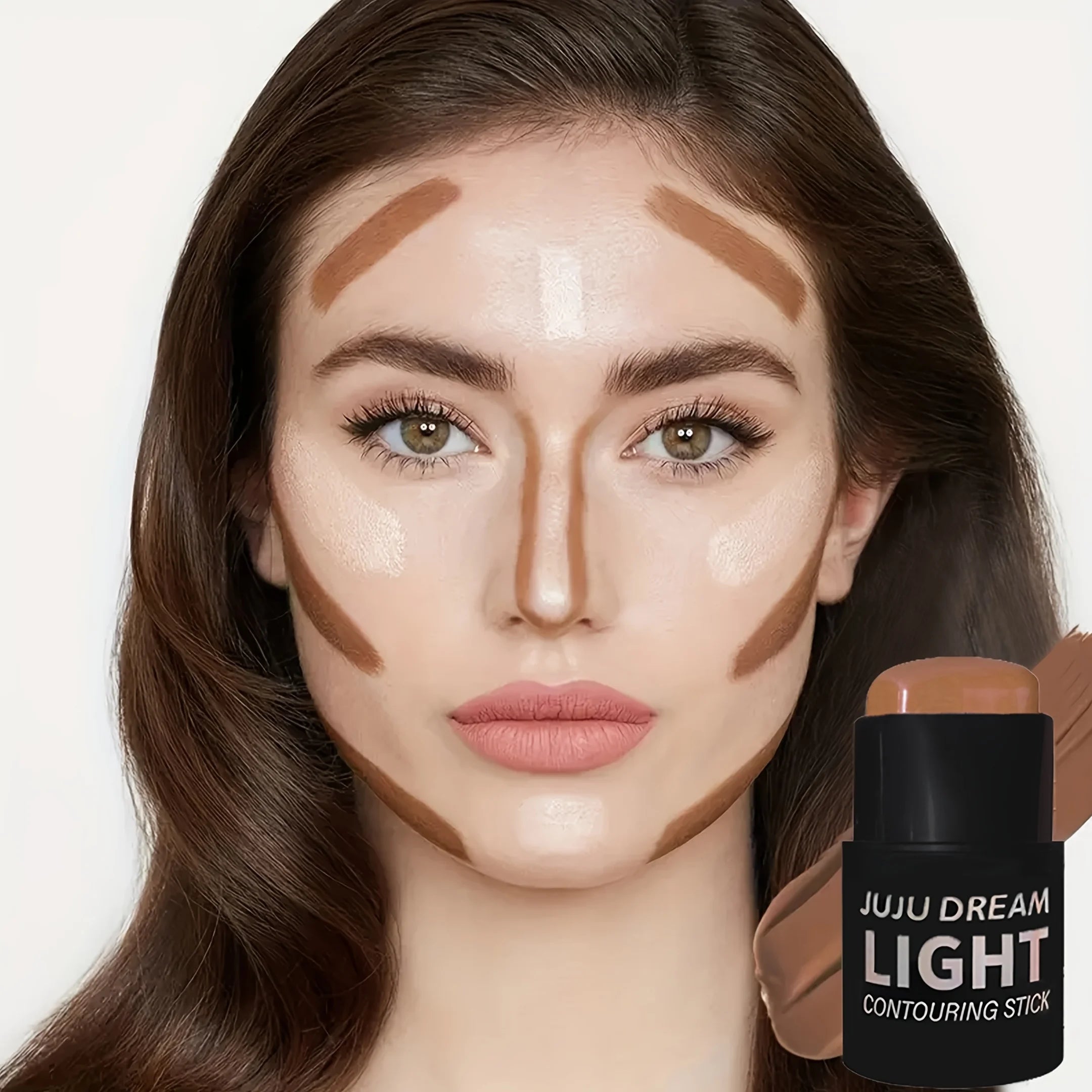 Stick Facial 2 em 1: Corretor de Cor e Iluminador Matte de Longa Duração
