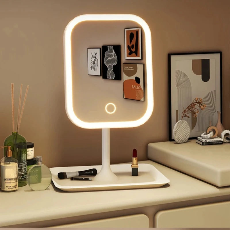 Espelho de Vidro Premium com Luz LED – Design Slim e Certificação CE.