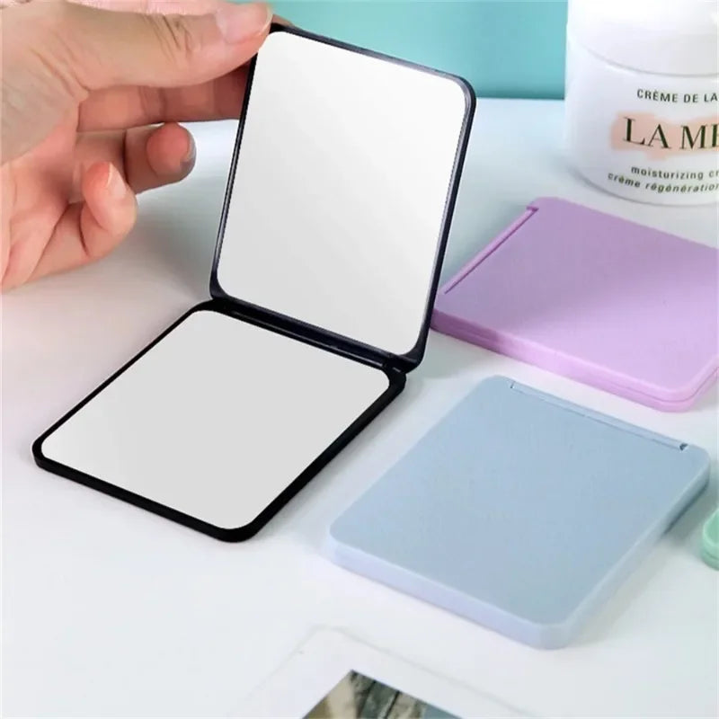 Espelho de Maquiagem Dobrável Portátil – Design Slim para Bolsa e Viagem