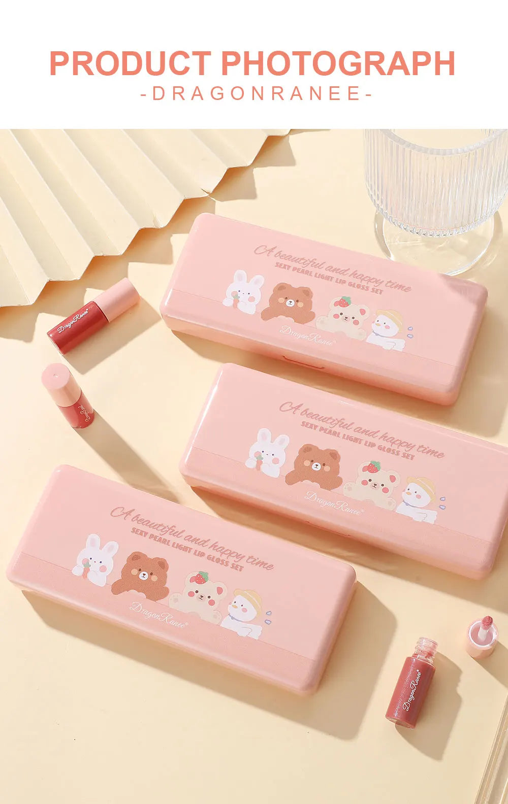 Combo Gloss Labial Dragon Ranee – Hidratação Intensa e Brilho Espelhado.