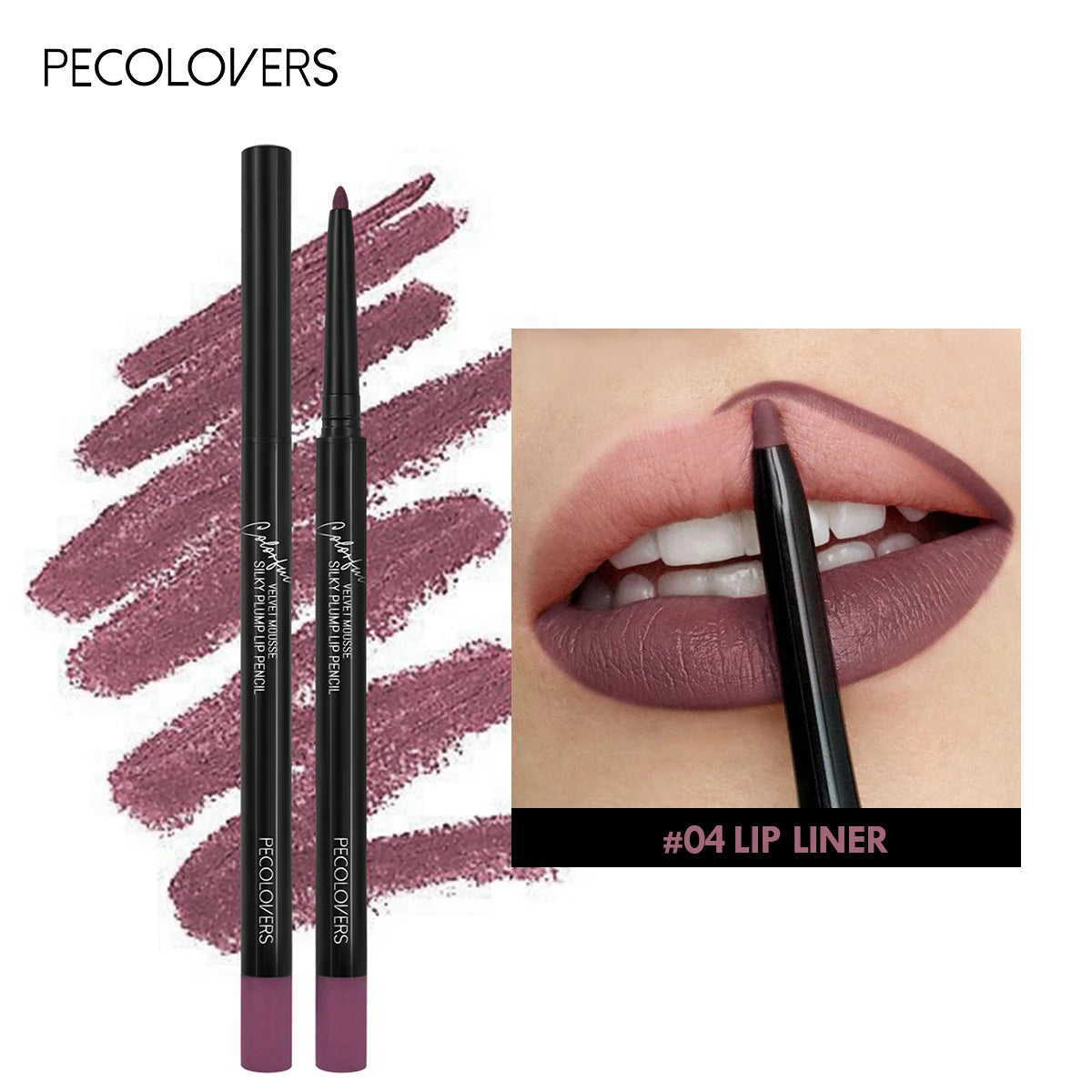 12 Cores Lápis de Contorno Labial Precision – Definição Perfeita, Longa Duração Á Prova Dágua