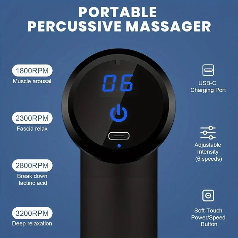 Pistola Massageadora Fascial Pro – Alta Performance para Recuperação Muscular