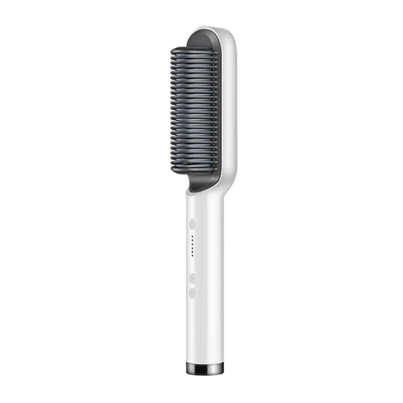 Escova Alisadora Elétrica Profissional - Tecnologia Anti-Frizz