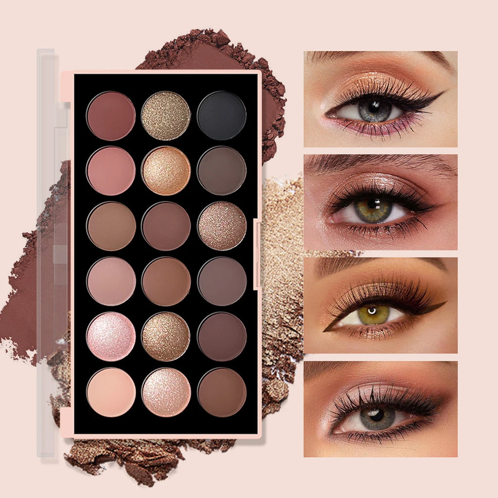 18-Cores Paleta de Sombras ANNA ROSE de Alta Performance