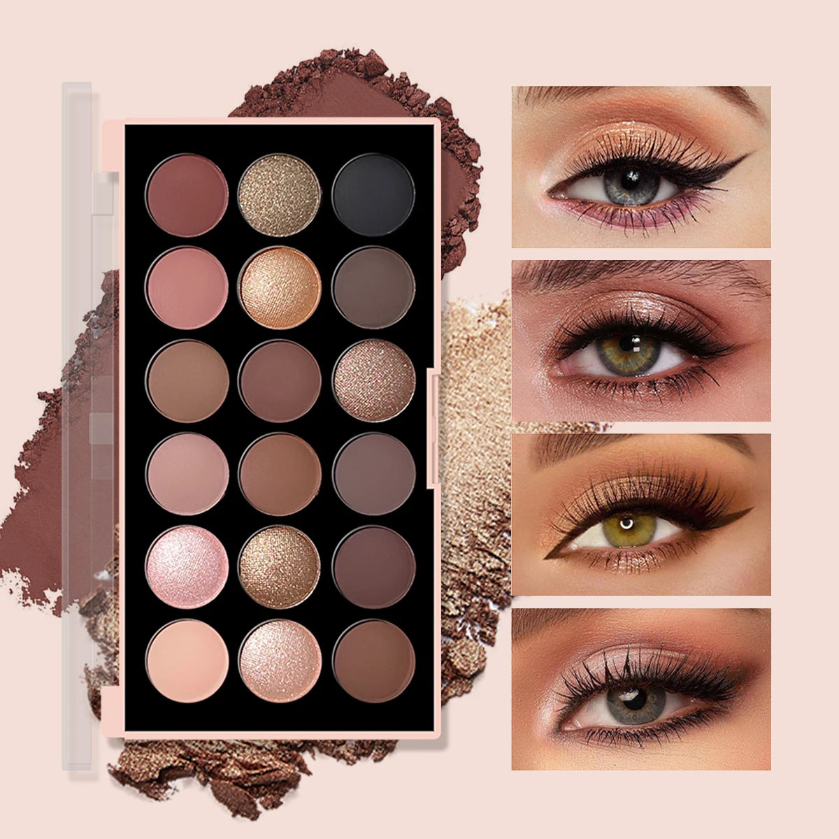 18-Cores Paleta de Sombras ANNA ROSE de Alta Performance