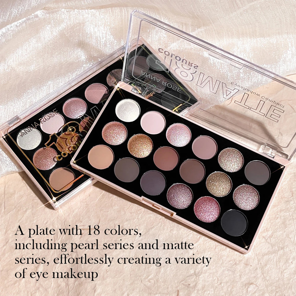 18-Cores Paleta de Sombras ANNA ROSE de Alta Performance