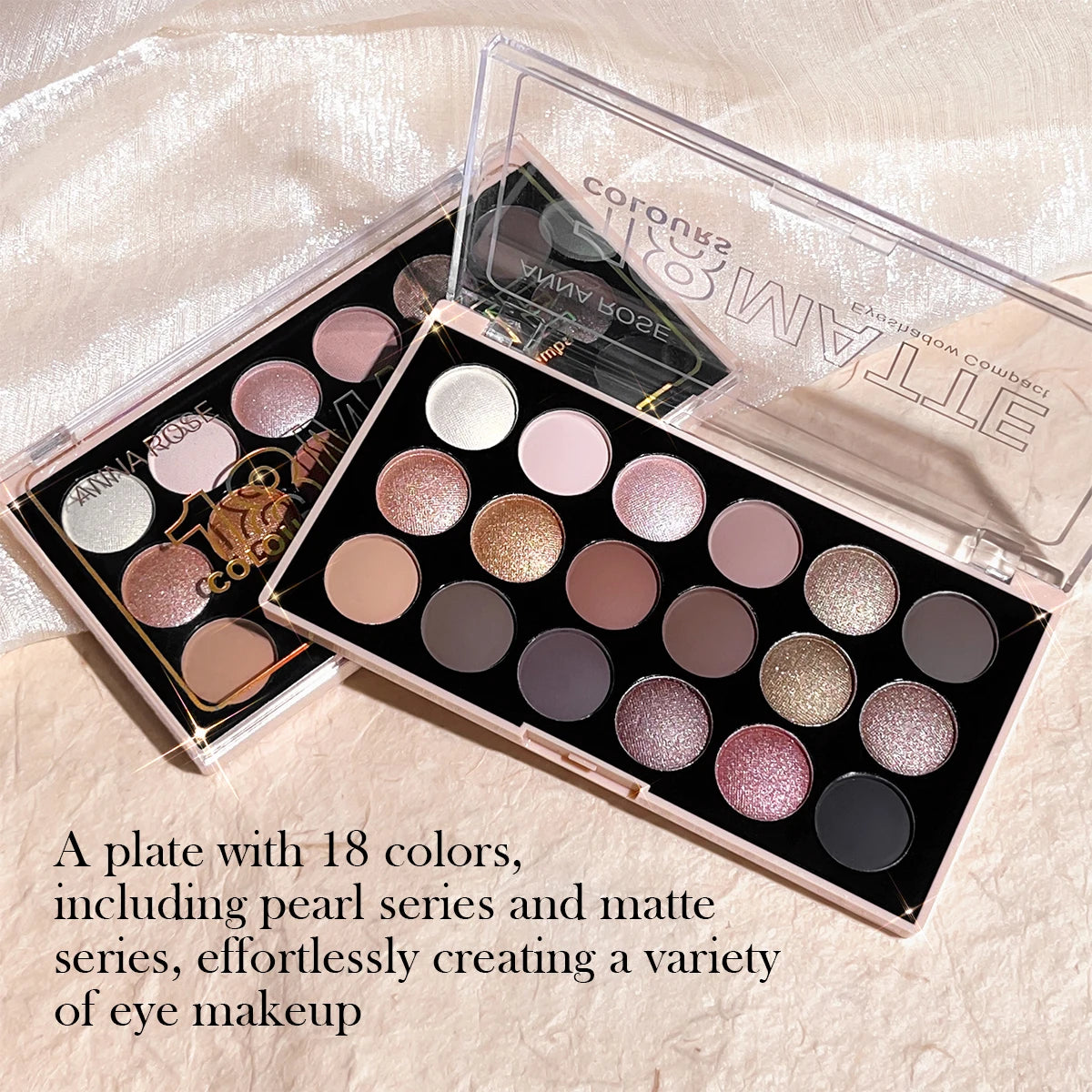 18-Cores Paleta de Sombras ANNA ROSE de Alta Performance
