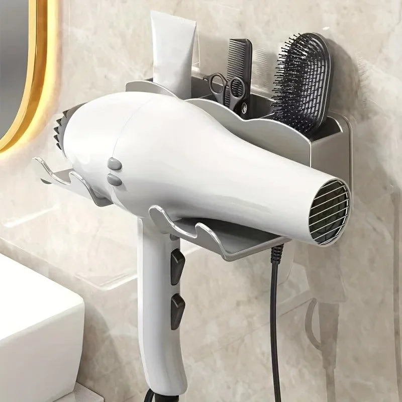 Suporte Organizador de Secador de Cabelo – Instalação Sem Furos e Design Clean